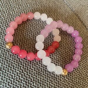{Handmade} Ombre Pink and Purple Bracelet Sets